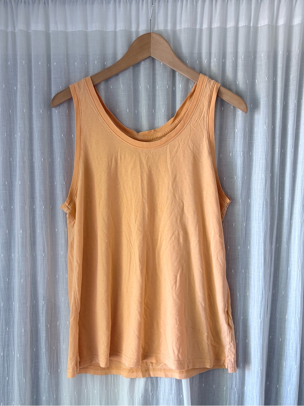 Sleeveless Orange Tank Top - Women's Casual Layering Top